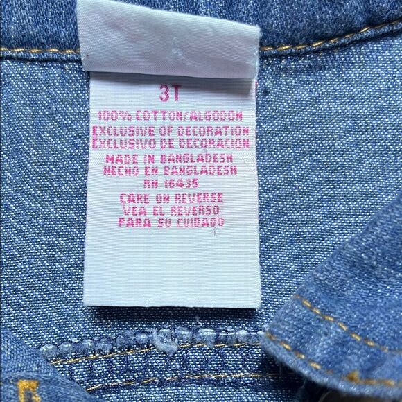 Nannette Blue Jean Jacket with Floral Accents| size: 3T - Picture 3 of 6